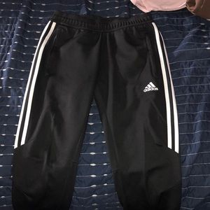 Black adidas track pants